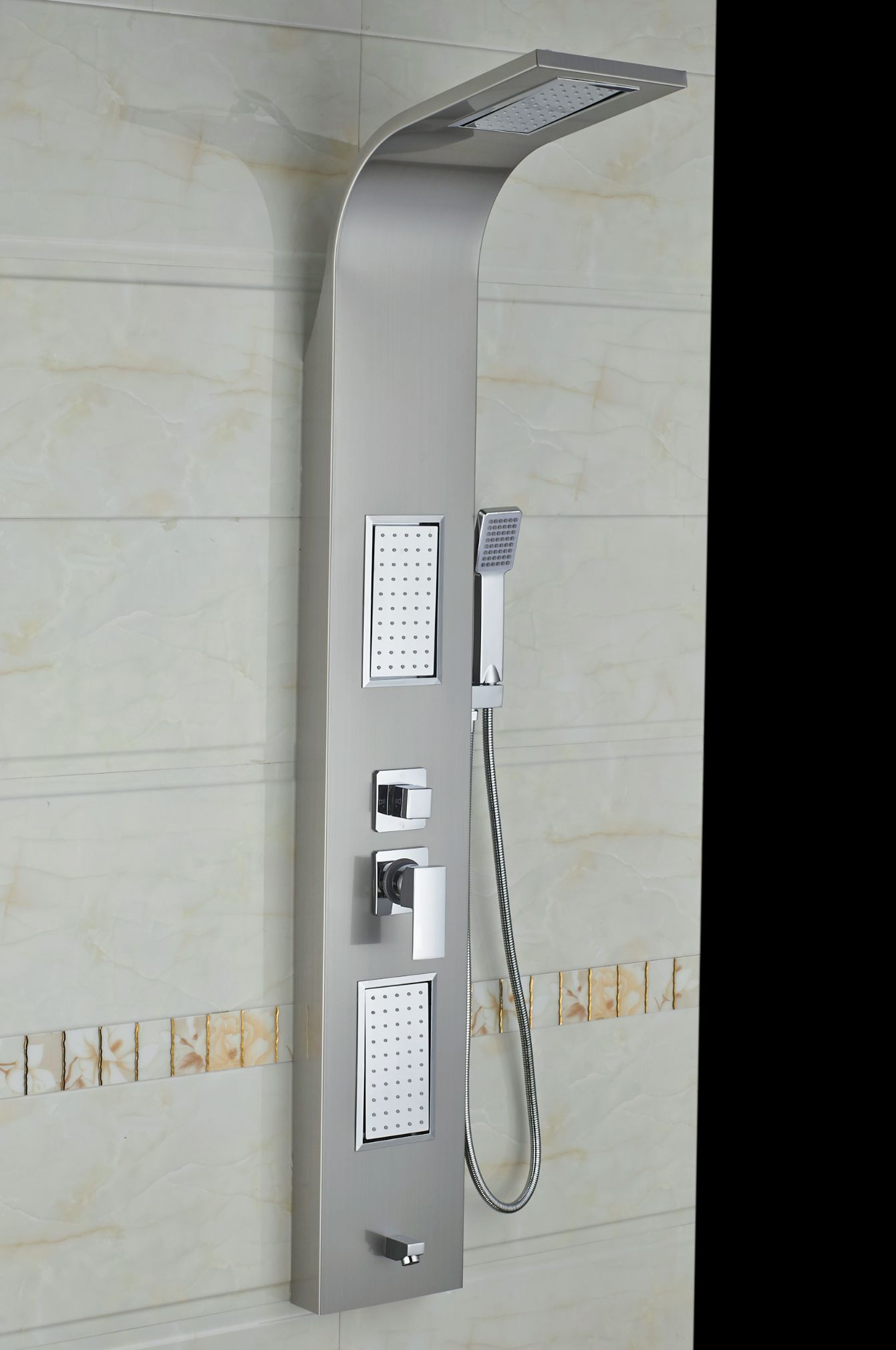 Manufacturers direct Yoully 304 stainless steel silver shower screen thumbnail