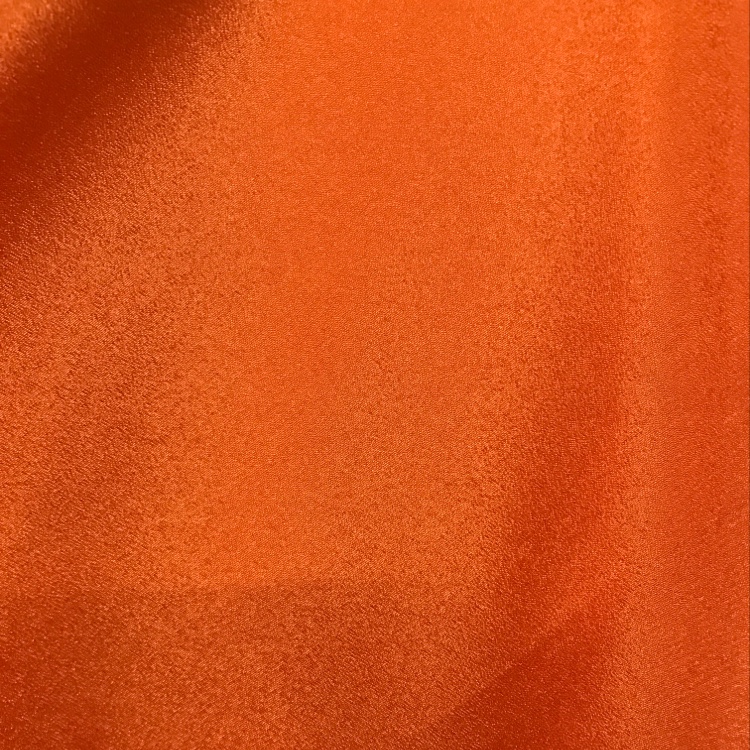 Orange high-elasticity crepe flower Yao crepe Hanfu accessory handicraft fabric details Picture