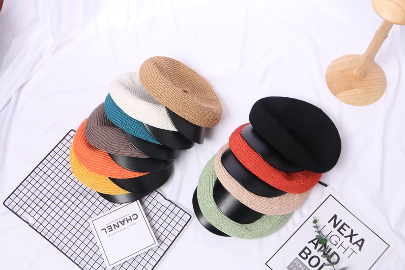 Linen leather hat brim classic new explosive fashion trend sunshade hat multi-color option thumbnail