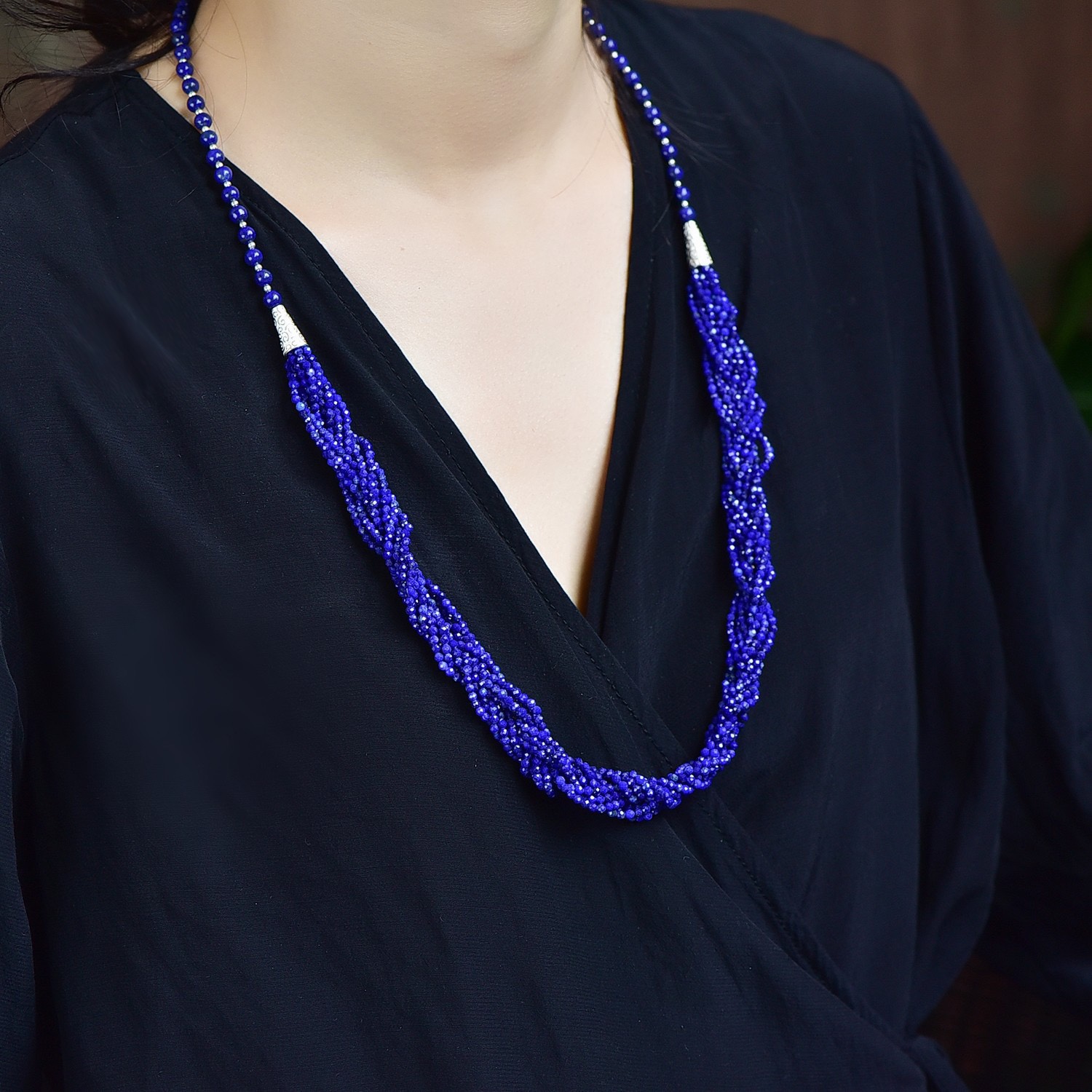 天然切面青金石项链 珠宝首饰  进口商品详情图7