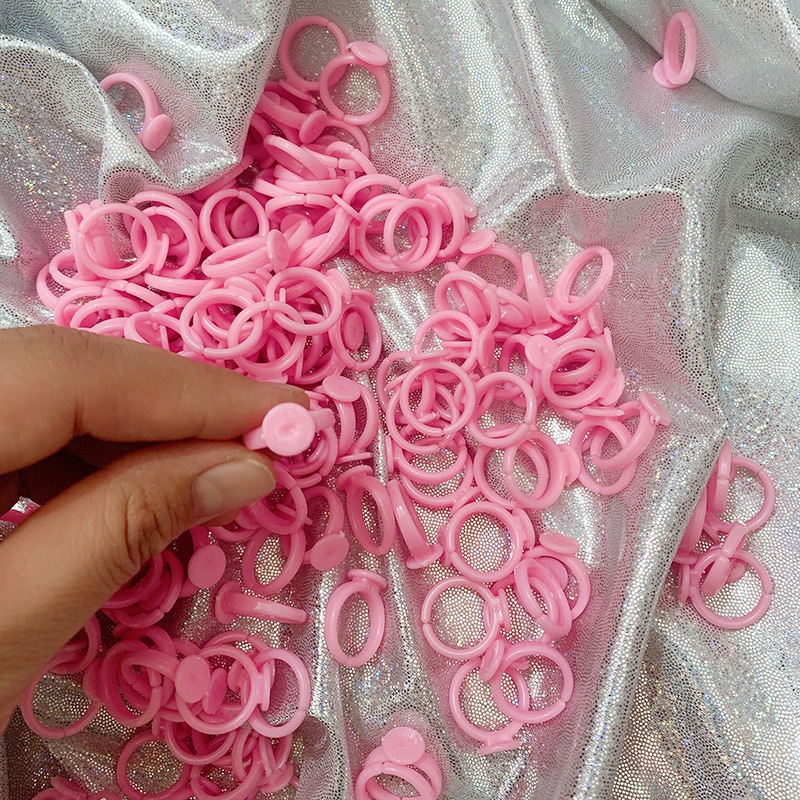 儿童手工DIY戒指配件 新款小礼品饰品配件 粉色可爱儿童戒指圈详情图2