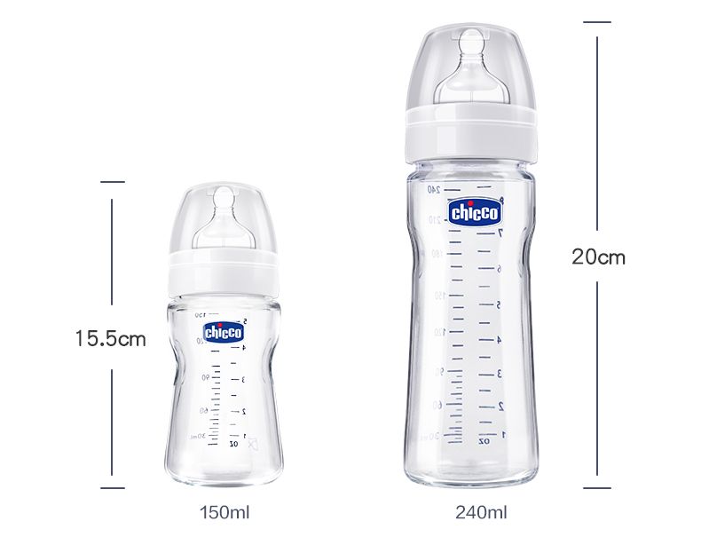 chicco智高意大利高端母婴新生婴儿玻璃宽口径奶瓶 0M+  240ML详情图12