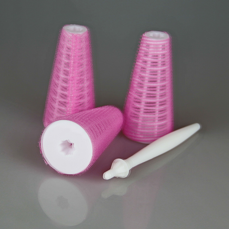 Conical self-adhesive hair curlers with handle, hair tools, hair curlers