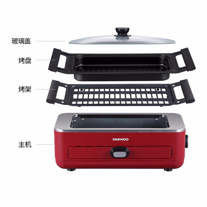 大宇（DAEWOO)多功能家用烧烤炉多用可分离式不粘烧烤盘DYSK-S302详情图4