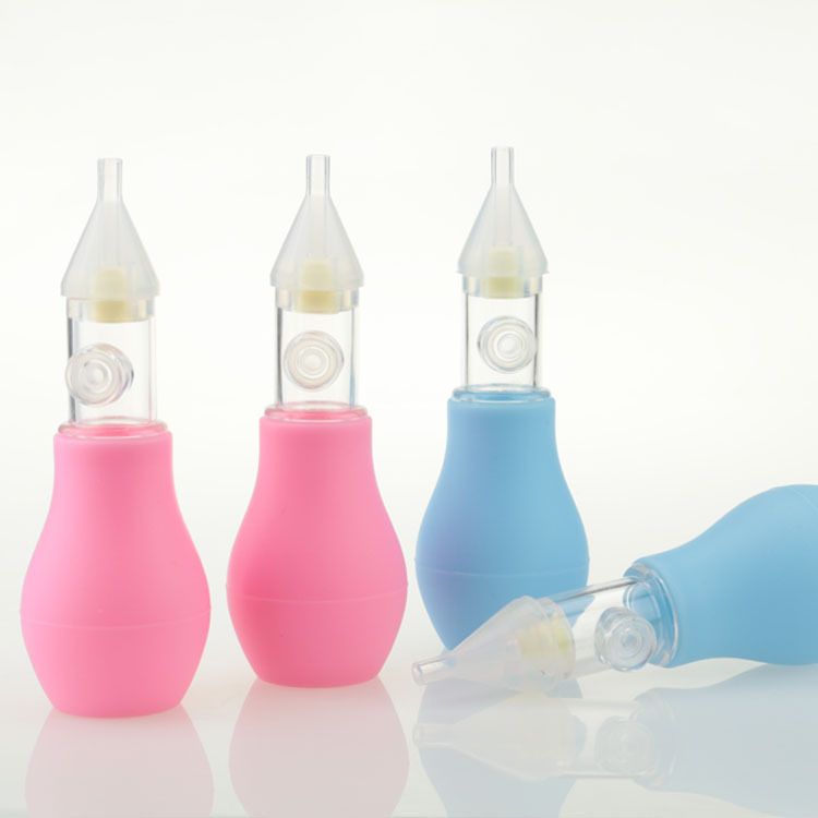 Nuevo bebé aspirador nasal bebé anti-reflujo silicona aspirador nasal bebé bomba manual limpiador nasal nasal detail image 4