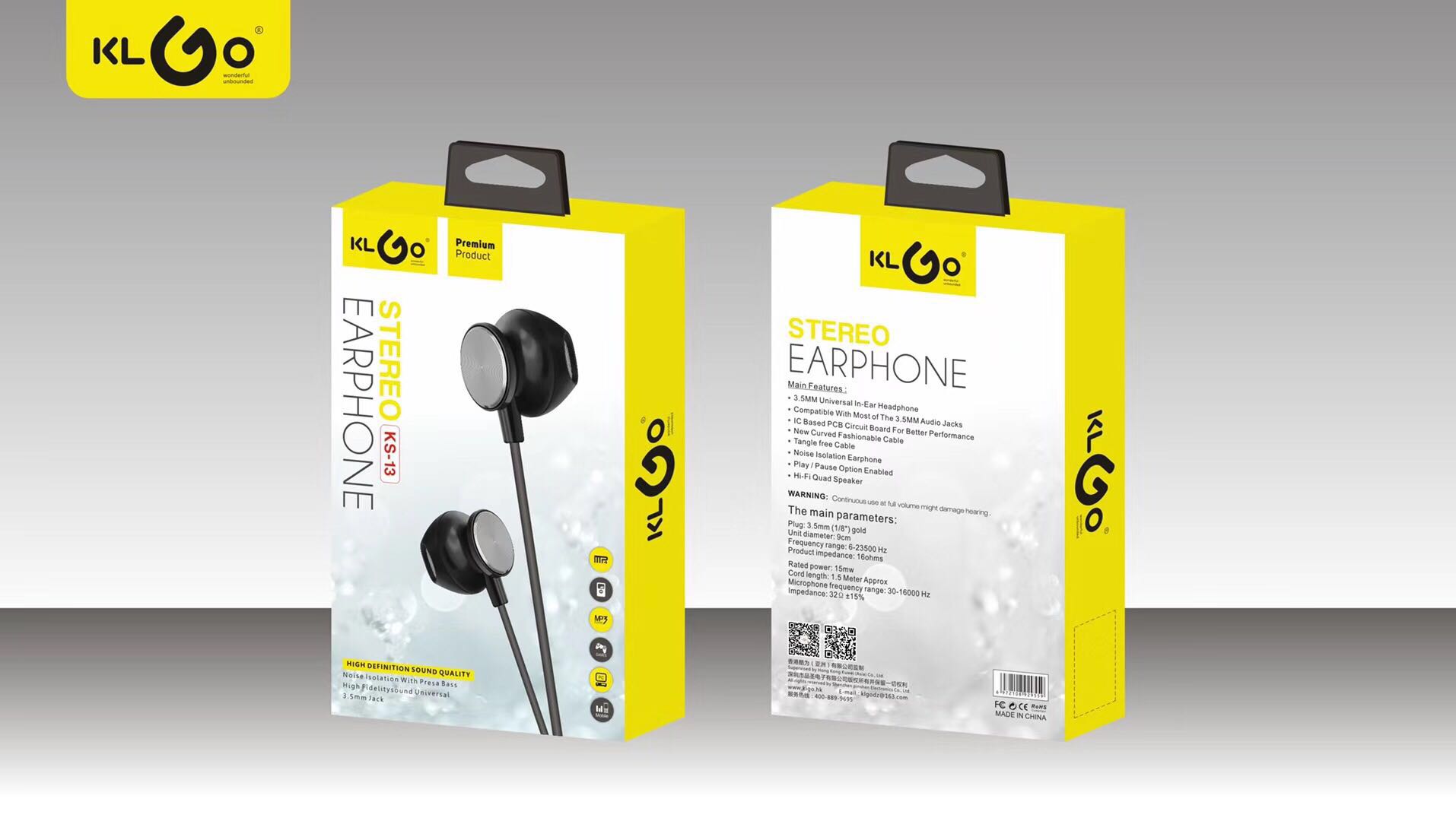 KLGO酷为品牌小耳机带麦KS-13产品图