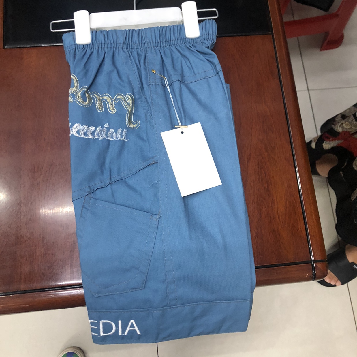 Blue casual beach pants