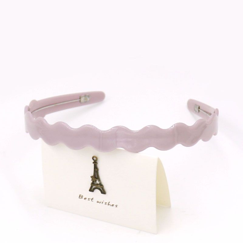 New Acetate Sheet Headband Alexander Hairband Steel Wire Headband Wave Headband Pure Color Band Tooth Headband Item Picture
