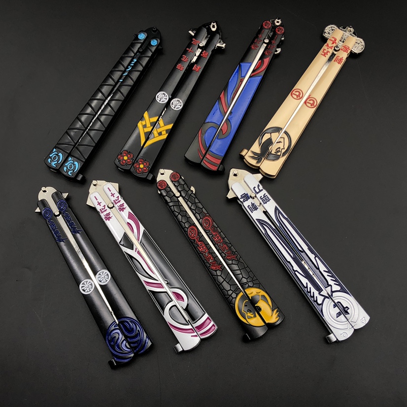 Wholesale of uncut metal weapon models for assassin toys, student training tools, butterfly knife flaps