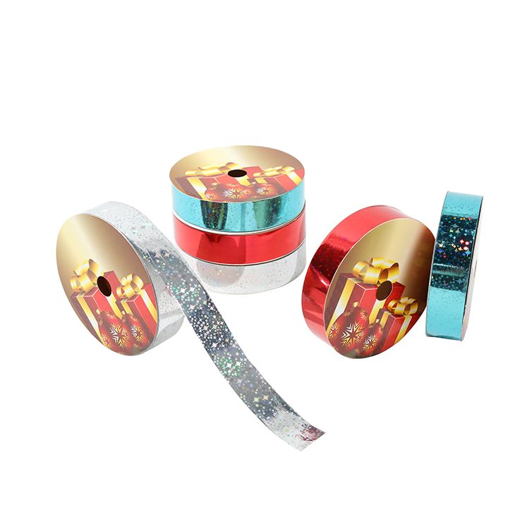 2.5CM*25M 6个/OPP 镭射五星塑料彩带厂家直销详情图2