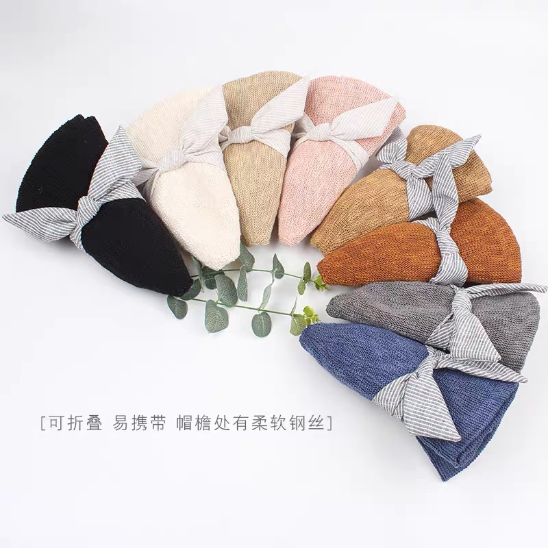 大肚纱蝴蝶结经典新款爆款时尚潮流遮阳帽子多色可选