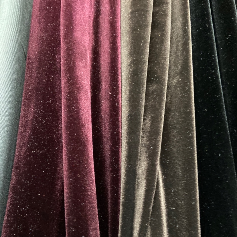 Reddish-Brown Plain Color Korean Velvet Clothing Fabric Decoration Arts And Crafts Headdress Fabric Multi-Color Optional details Picture