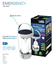 LED emergency light portable with solar panel
