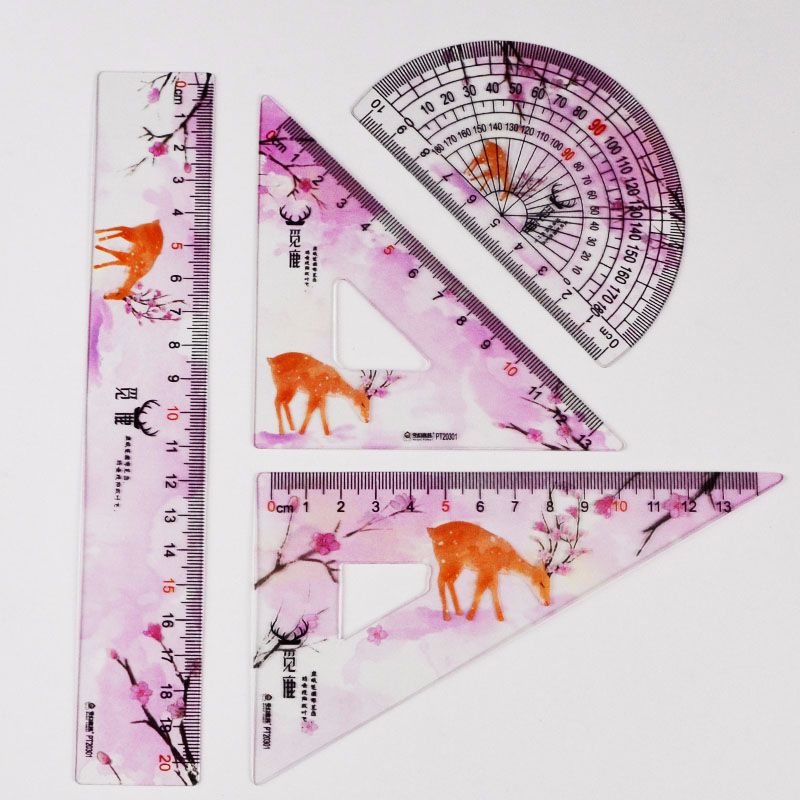 Factory direct sale bestseller 20CM transparent color sleeve ruler PVC ruler set Application Scenario