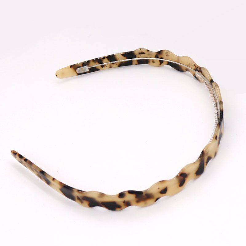 New Headband Bangs Hair Acetate Sheet Headband Headband Fashion Hairband Steel Wire Headband Wavy Band Teeth Headband Specification drawing