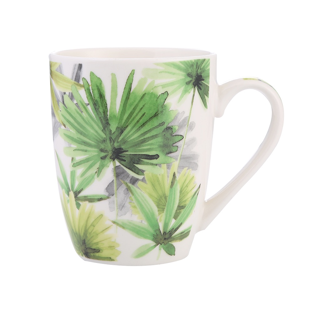 日用陶瓷杯马克杯创意树叶花面设计杯子详情图4