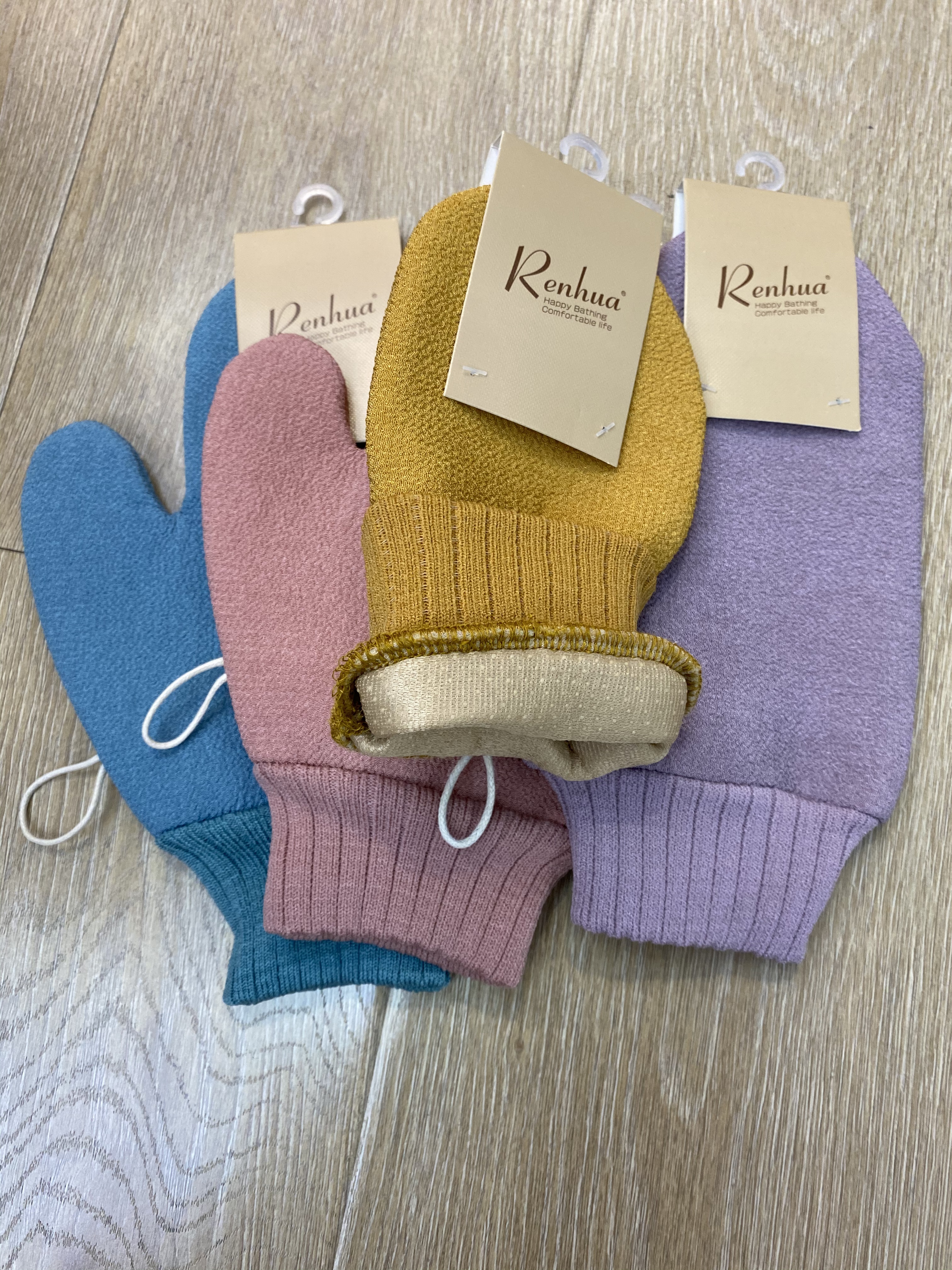 Bath Towel Bath Gloves Bath Accessories Macaron Color Lining Anti-Slip Specification drawing