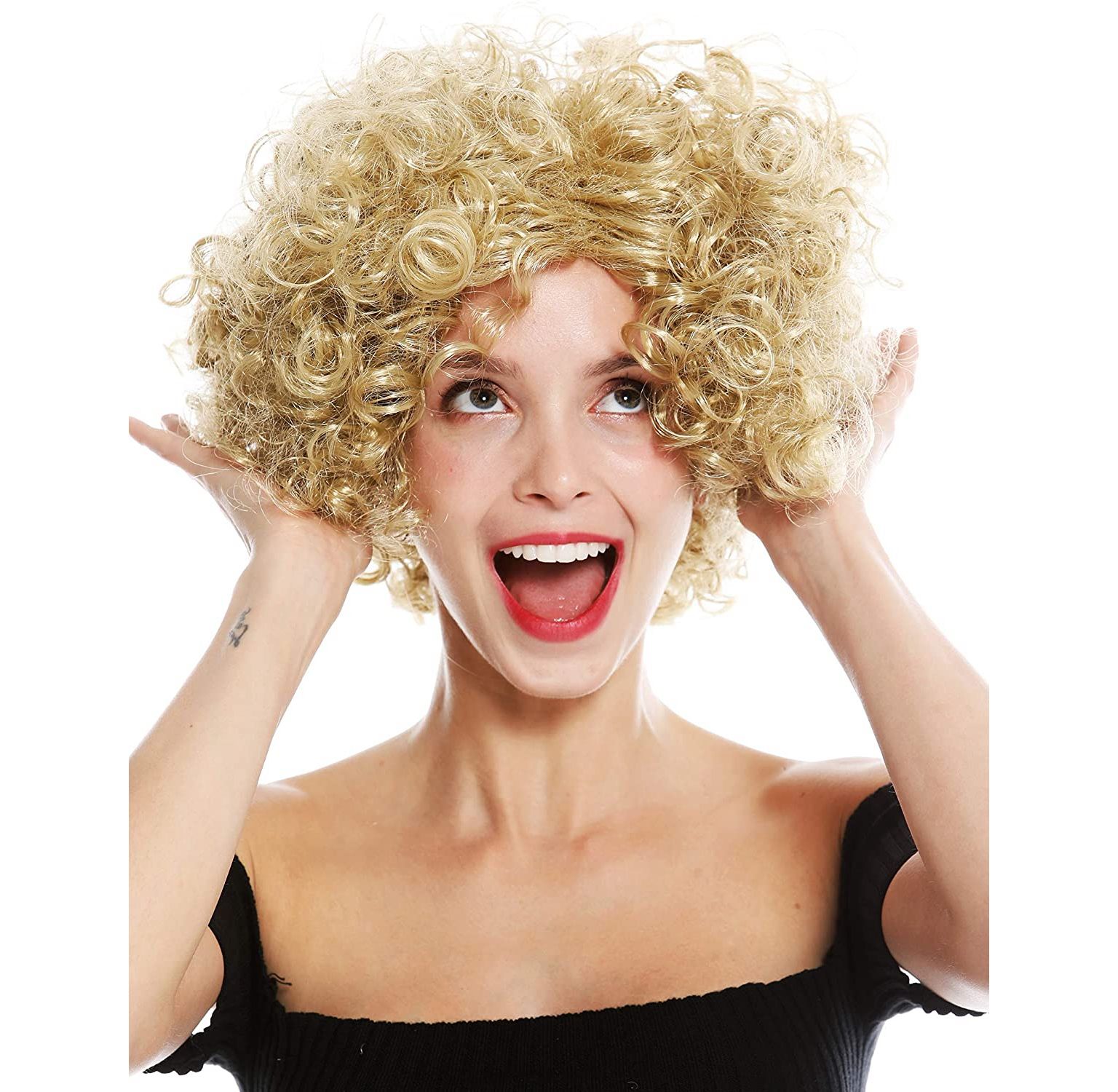 Qianfang Festival wig hat for Female Foreigners Golden Lady short curls Other wigs 2567 detail image 1