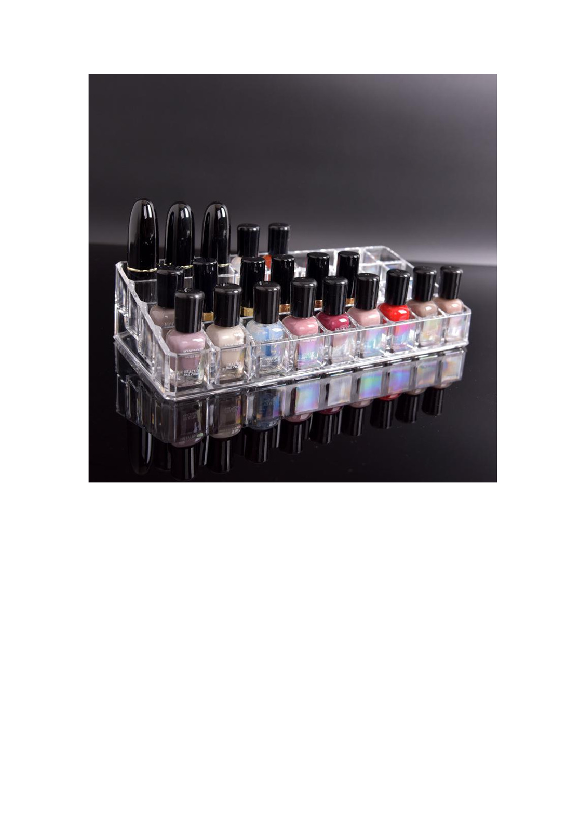 加厚36格口红收纳盒化妆护肤品透明亚克力唇膏桌面收纳展示架详情图1