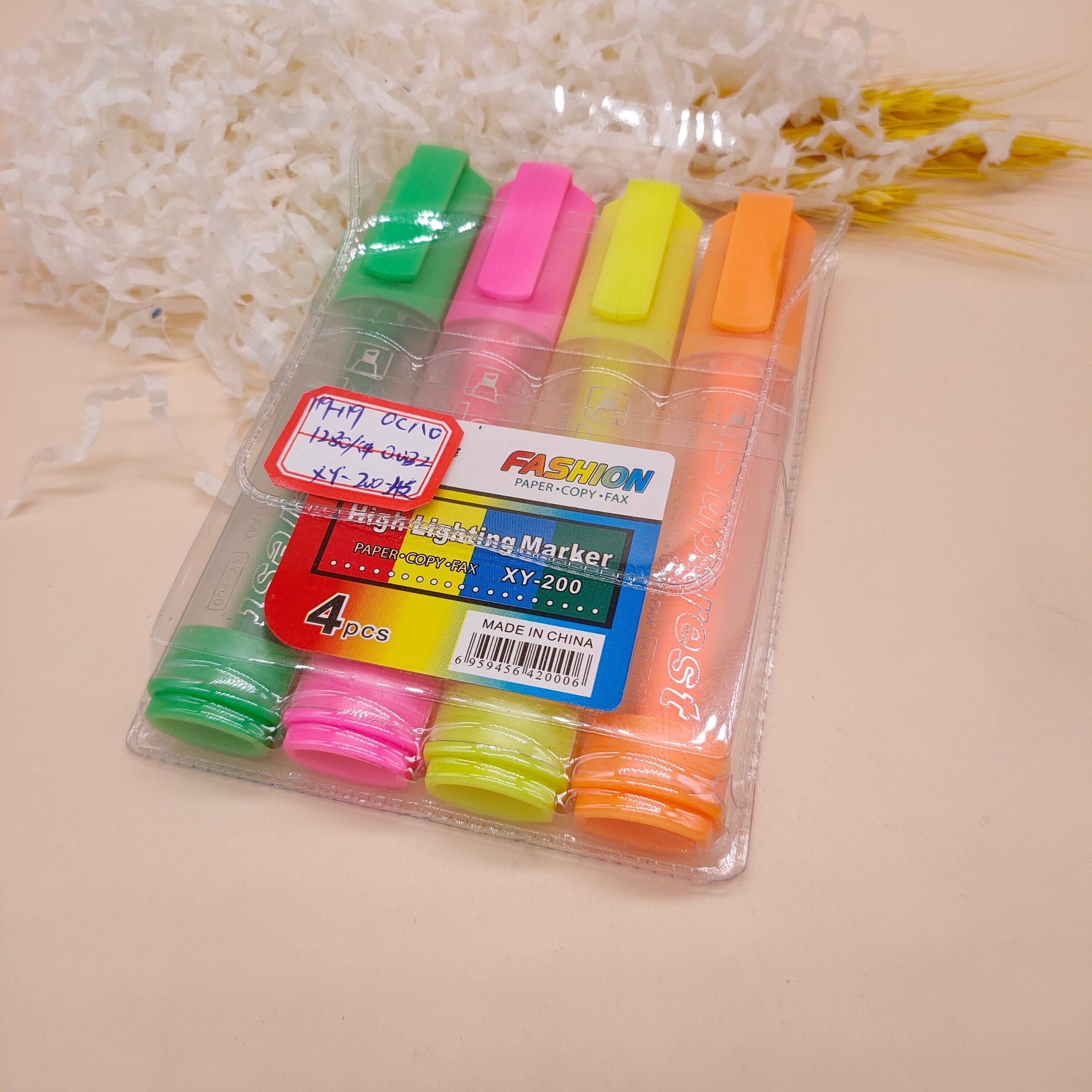 Multi-colored marker Students review exam notes marking key colored pens study supplies transparent rod