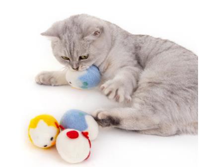 Pet balls, handmade wool balls, comfortable texture, individual packaging, cat play toys, pet interaction