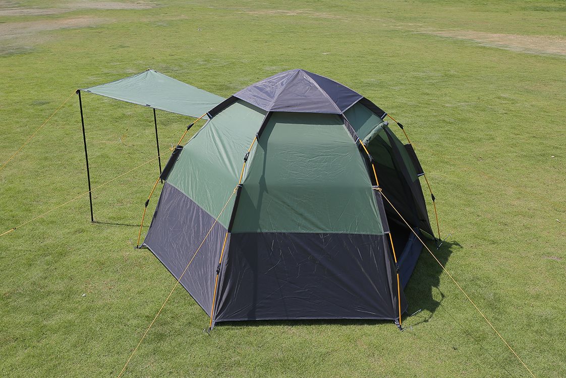 The manufacturer customizes 5-8 large-sized tents, military green picnic and camping tents, rainproof, insect-proof and breathable outdoor tents detail image 4