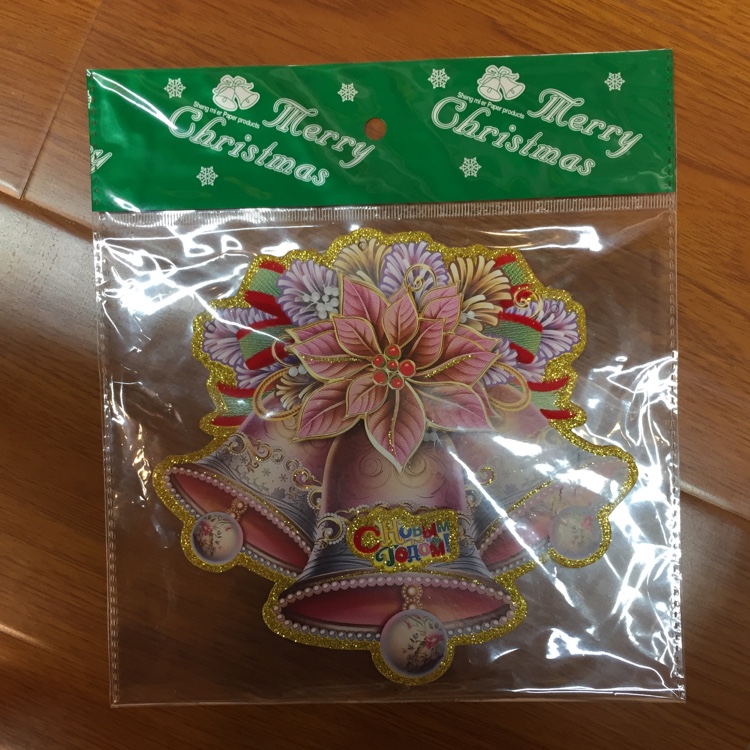 Wholesale Christmas decorative bell style, multiple mixed stickers, large stickers details Picture