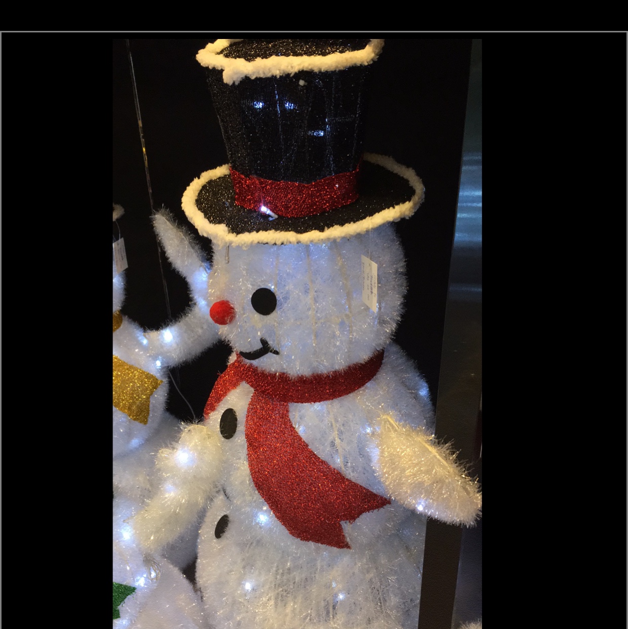 100CM plush snowman Christmas supplies ornaments Luminous LED lights thumbnail