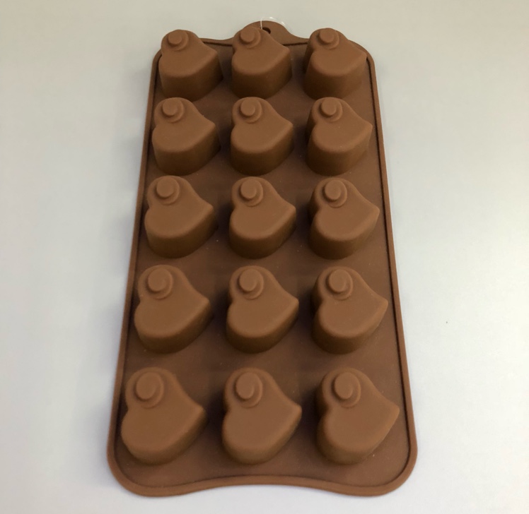 Silicone chocolate cake molds (15 hearts)