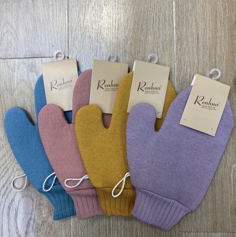 Bath Towel Bath Gloves Bath Accessories Macaron Color Lining Anti-Slip