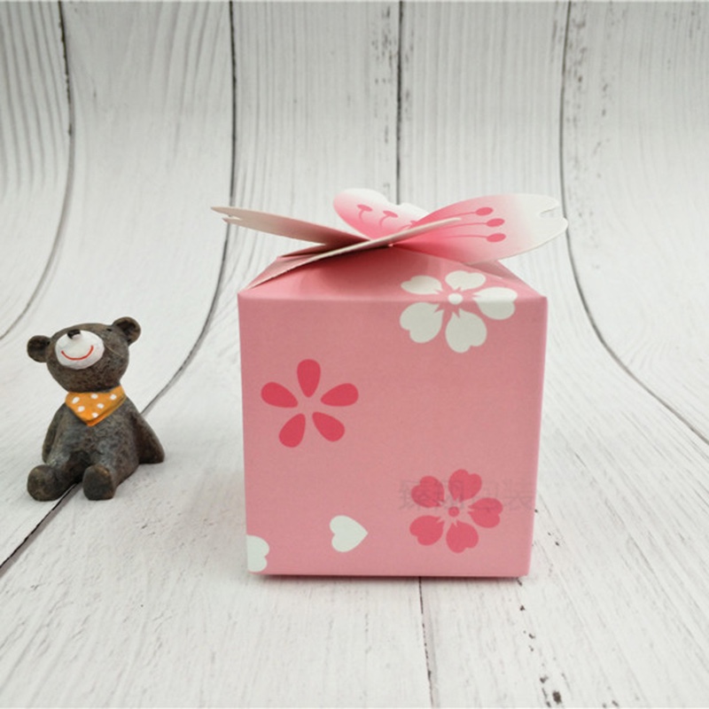 现货纸盒 欧式粉色喜糖盒 樱花糖果盒 厂家包装盒定制细节图