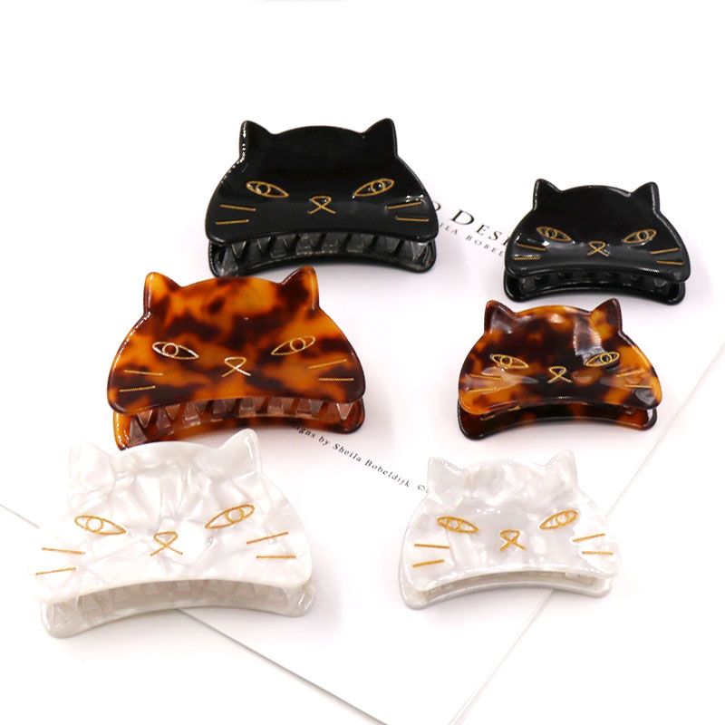 Japanese Cute Girl Ponytail Grab Oharajuku Acetic Acid Plate Soft Girl Hair Clip Japanese Super Cute Cat Hair Grab