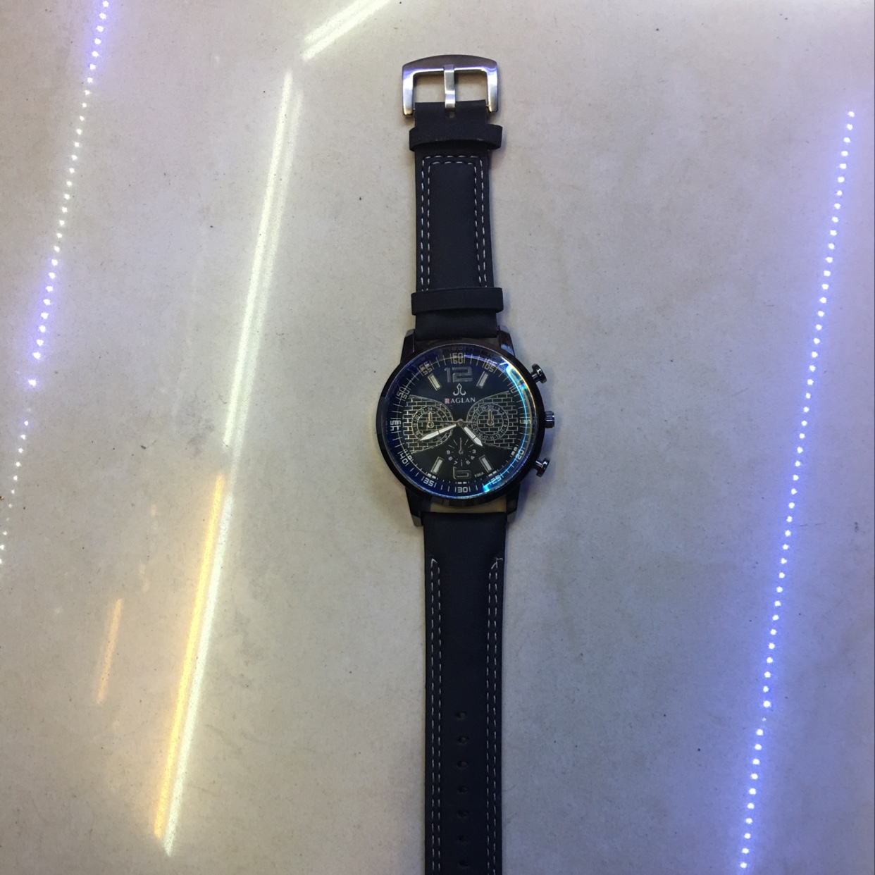 Black belt for men's watch thumbnail