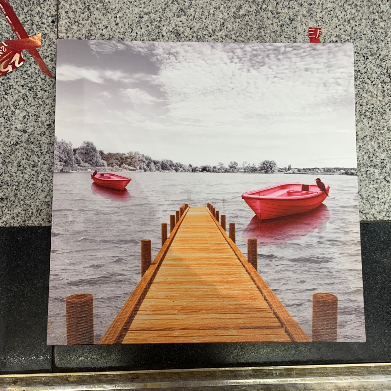 Frameless oilcloth painting -2