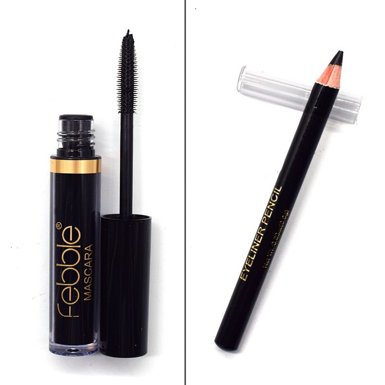 【FEBBLE】CS381 Gift Box: Pearlescent Matte Eyeshadow, Highlighter Powder, Mascara, Eyeliner, and Makeup Palette pic 3