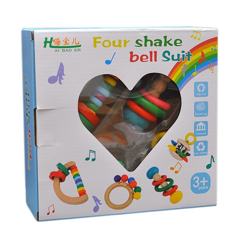 婴儿抓握训练玩具益智六七八十个月宝宝手摇铃0-1岁半6手抓可咬12