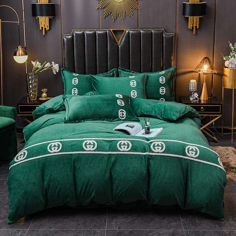 Four-piece towel embroidered baby plush set undefined