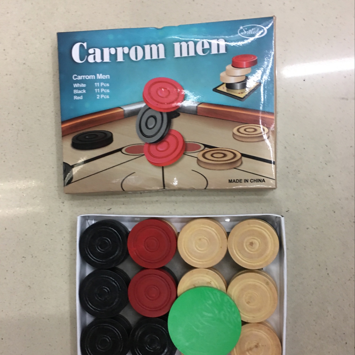 Carrom men 24pcs