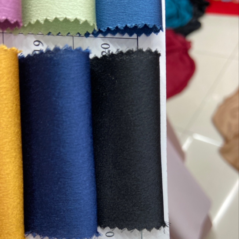 Black New High-Grade Non-Elastic Color Ding Paris Satin Fabric Snow Satin Hanfu Cheongsam Garment Silk Imitation Silk Fabric