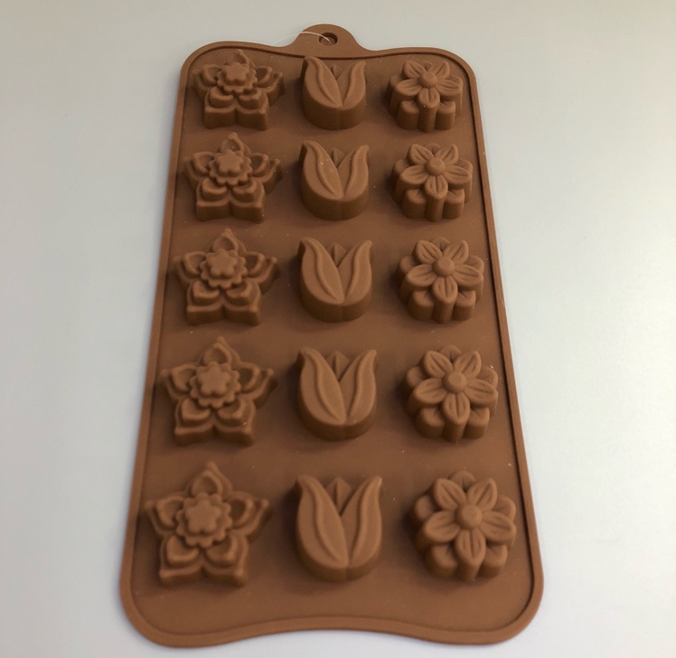 Silicone chocolate cake molds (3 flowers)