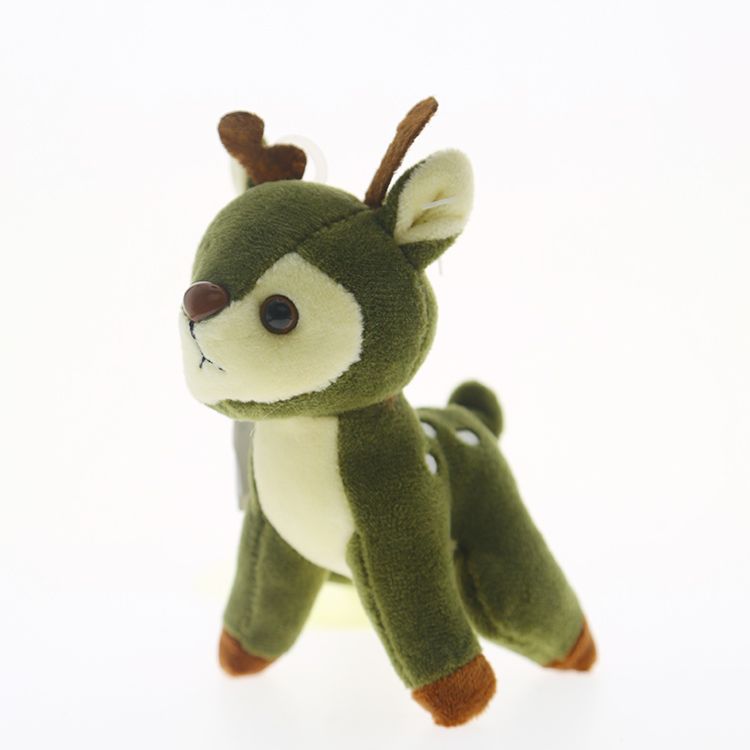 Plush sika deer pendant, plush doll toy, plush deer keychain, 4-inch pendant accessory, clothing accessory Application Scenario