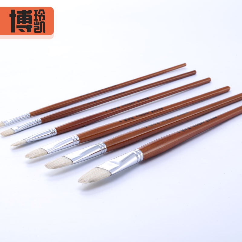 Six bristle oil brushes thumbnail