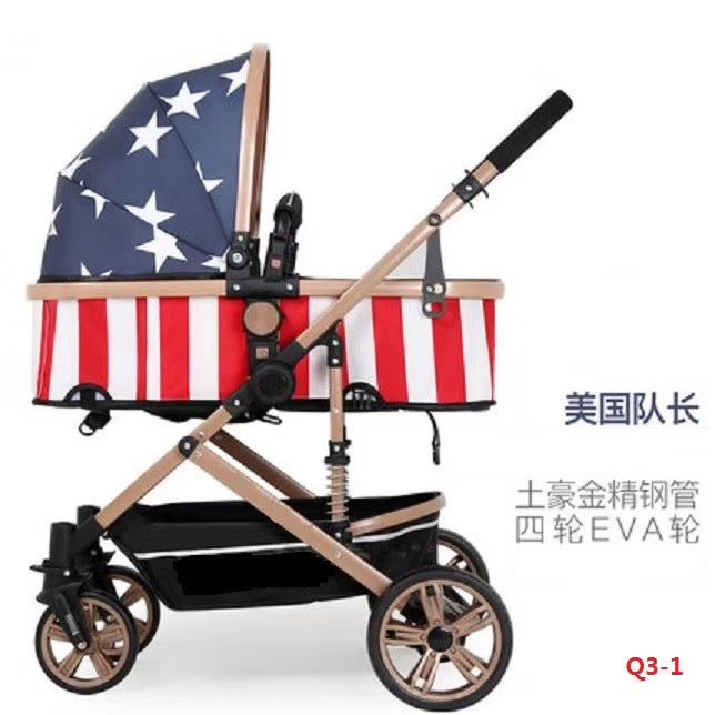 High-view baby stroller, portable folding children's stroller, newborn stroller Q3-1 detail image 3