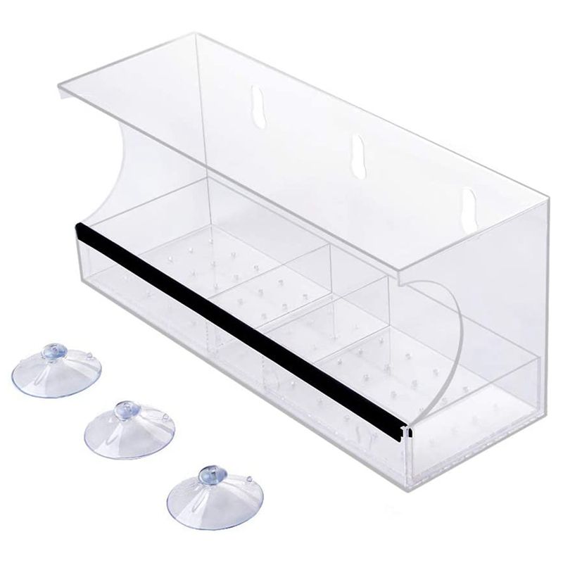 Cross-Border Explosive Bird Feeder Acrylic Transparent Outdoor Window Bird Feeder Custom Wholesale Sucker Bird Cage Application Scenario
