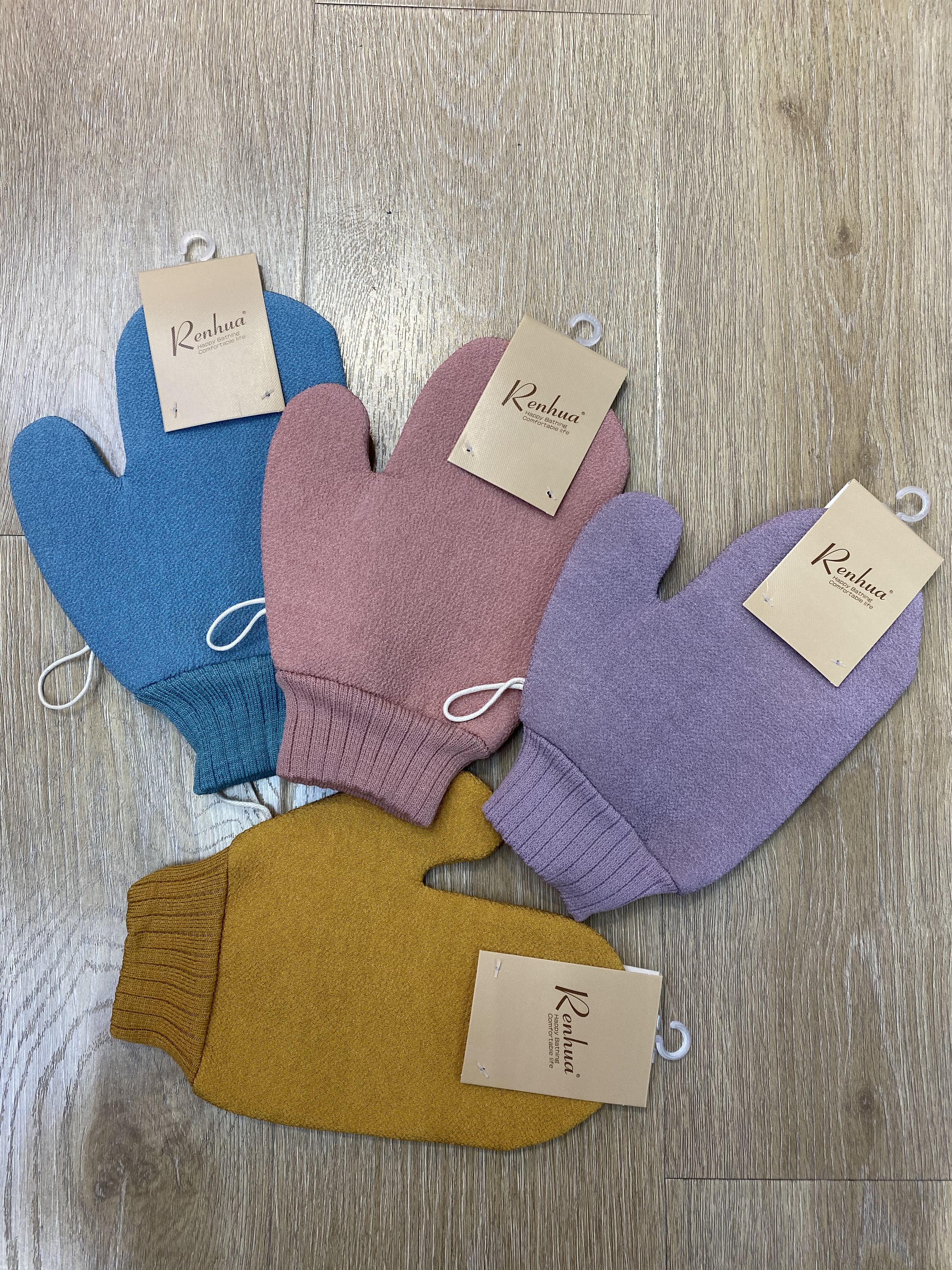 Bath Towel Bath Gloves Bath Accessories Macaron Color Lining Anti-Slip details Picture