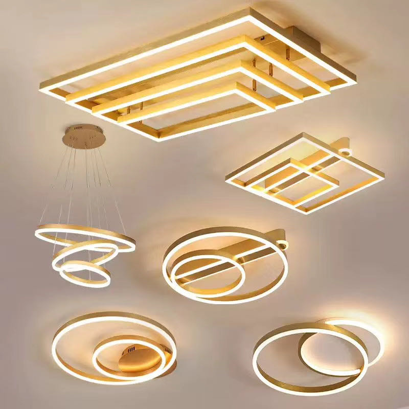 Nordic-style bedroom light, square living room light, new simple, modern and elegant bedroom light combination, whole house package, internet-famous bedroom light Specification image