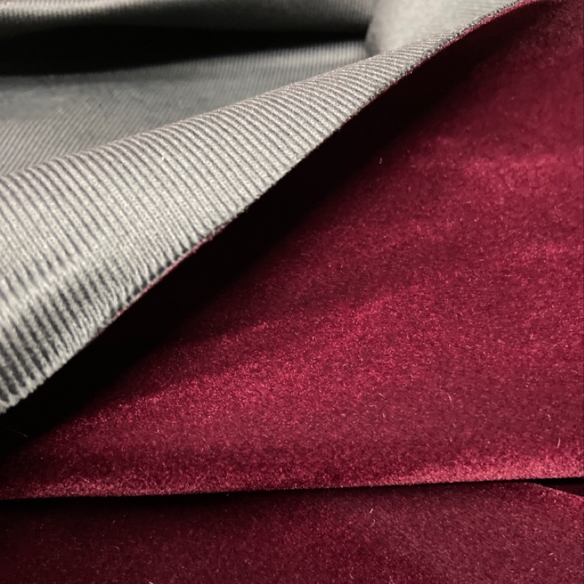 Red And Brown Fashion Flocking Fabric Clothing Fabric Decorative Arts And Crafts Fabric Variety Of Options details Picture