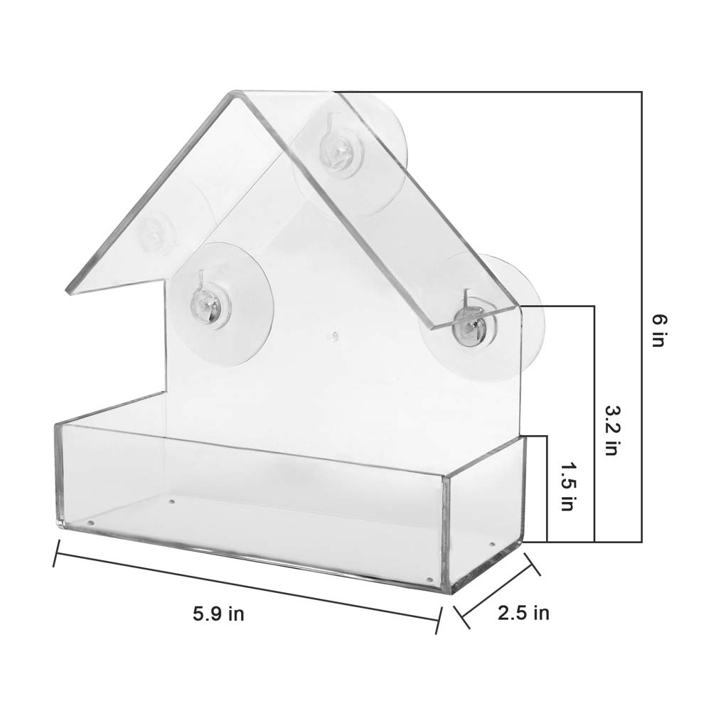 Cross-Border Explosive Bird Feeder Acrylic Transparent Outdoor Window Bird Feeder Custom Wholesale Sucker Bird Cage undefined