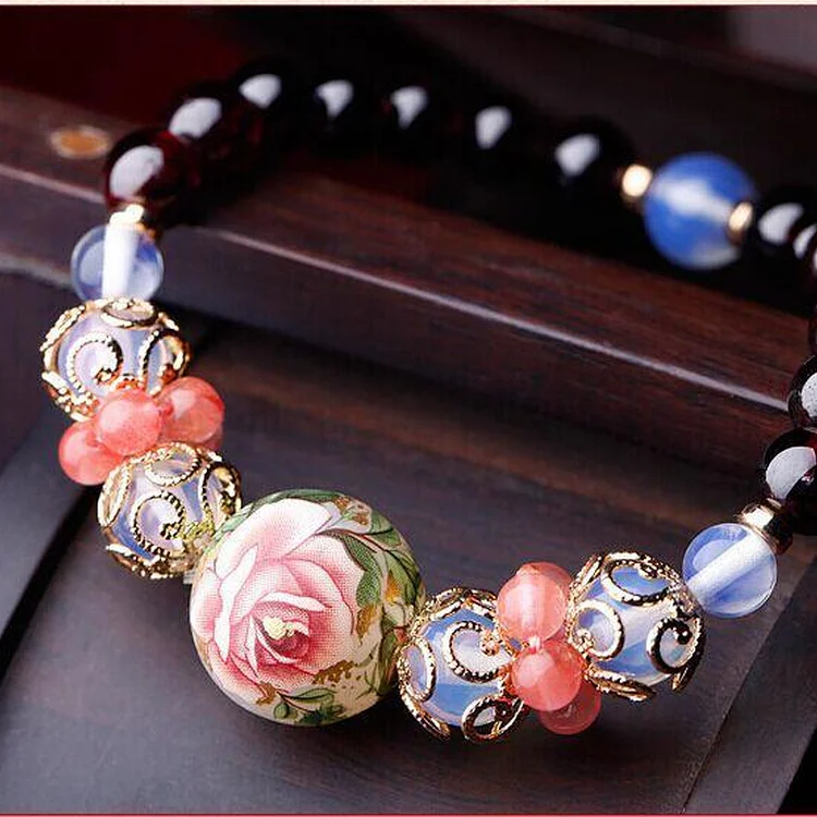 Totem Jewelry Ancient Classic White Jade Beaded Bracelet 088