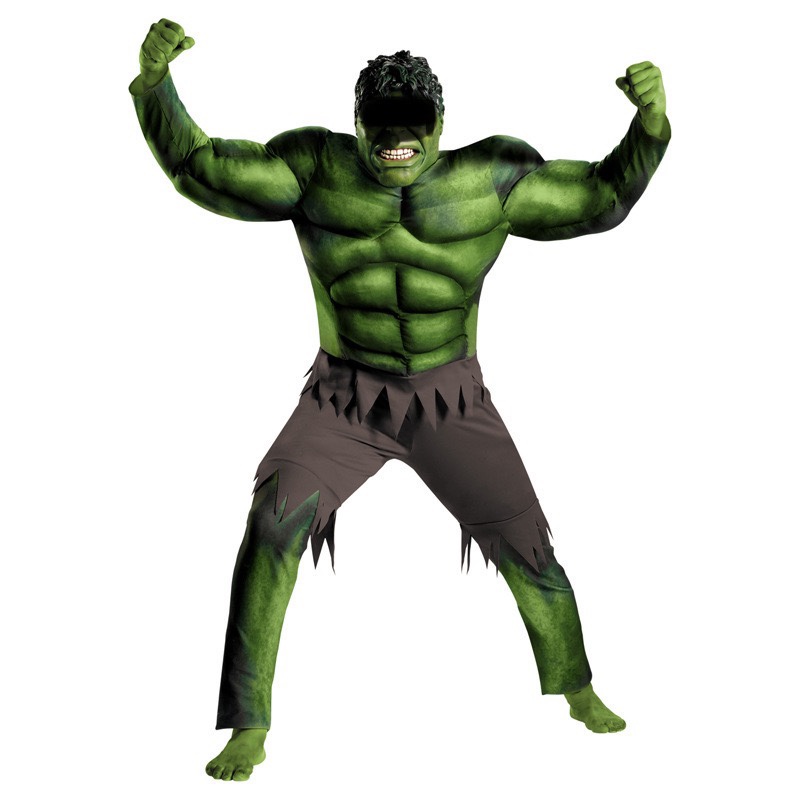 万圣节儿童服装肌肉款Cosplay现货 复仇联盟绿巨人节日表演服